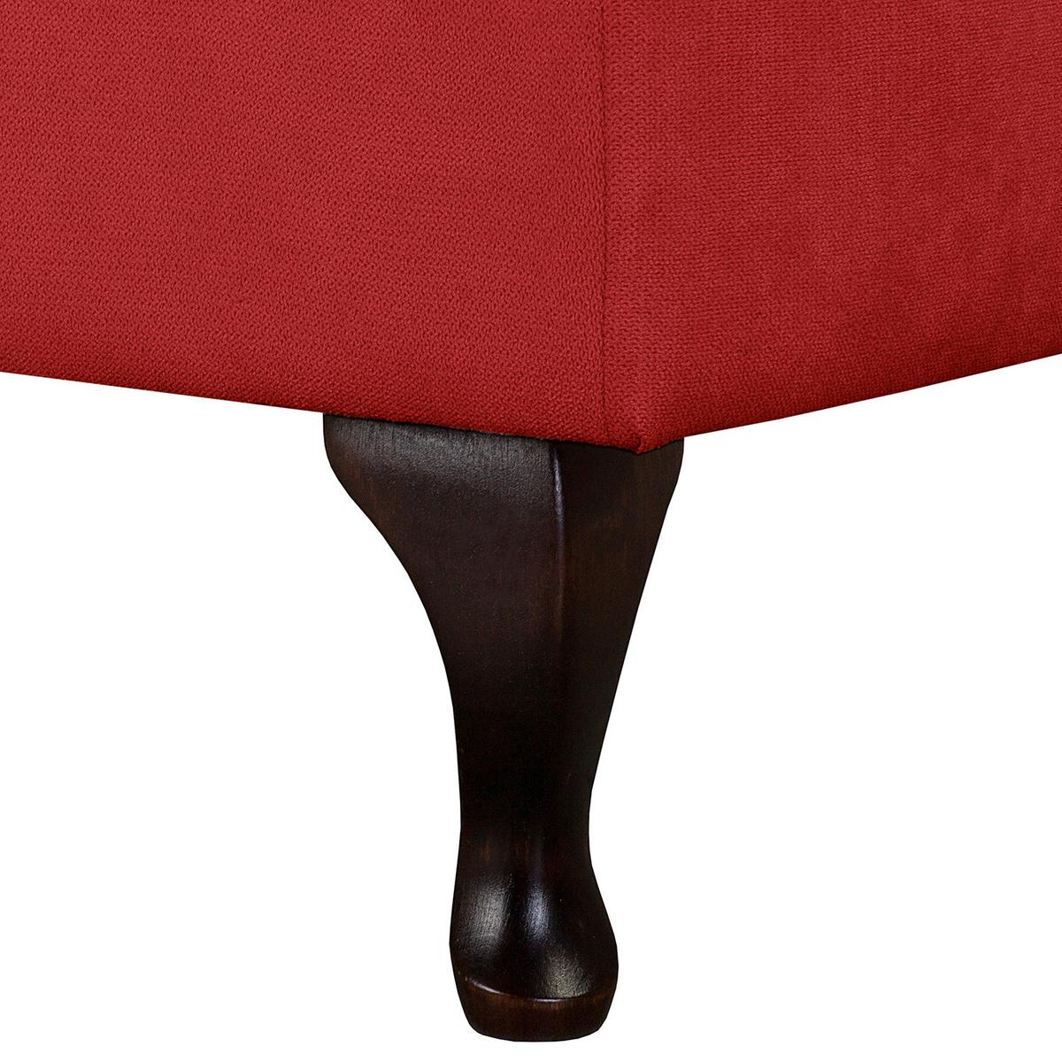Récamiere Pako Rot B: 185cm - Rot/Braun, Design, Textil (185/93/75cm) - Livetastic