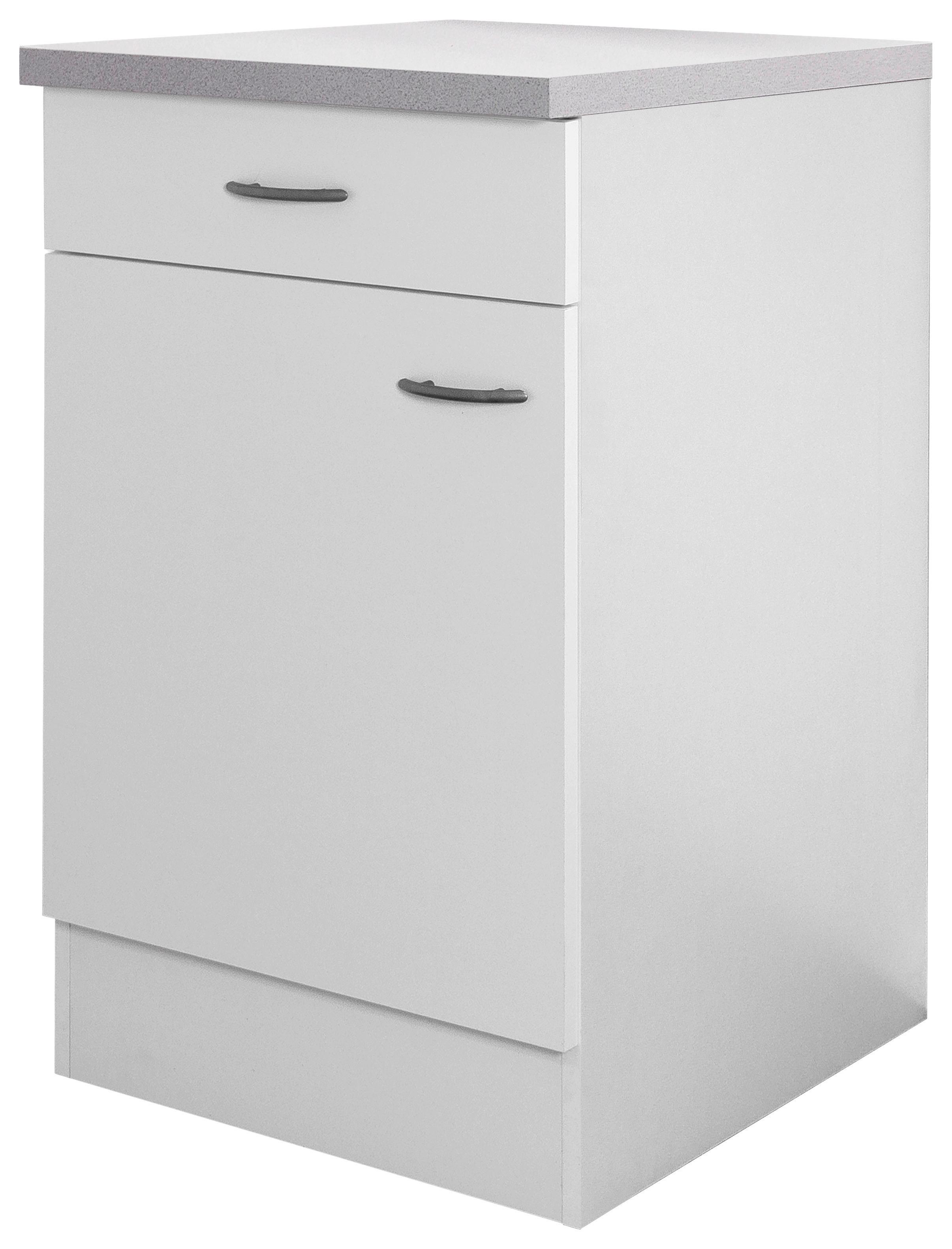 Kuchyňská spodní skříňka Wito US50  bílá - bílá/světle šedá, kompozitní dřevo/plast (50/85/60cm) - MID.YOU