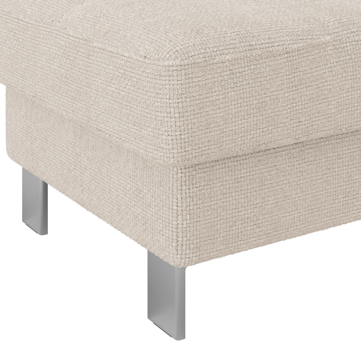 Hocker Savona - Perlmutt, MODERN, Textil (90/44/73cm) - Ondega