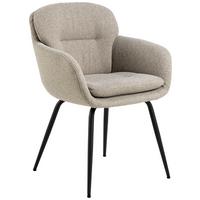 Stolička s podrúčkami béžová/čierna - čierna/béžová, Design, kov/textil (58/84/59cm) - MID.YOU