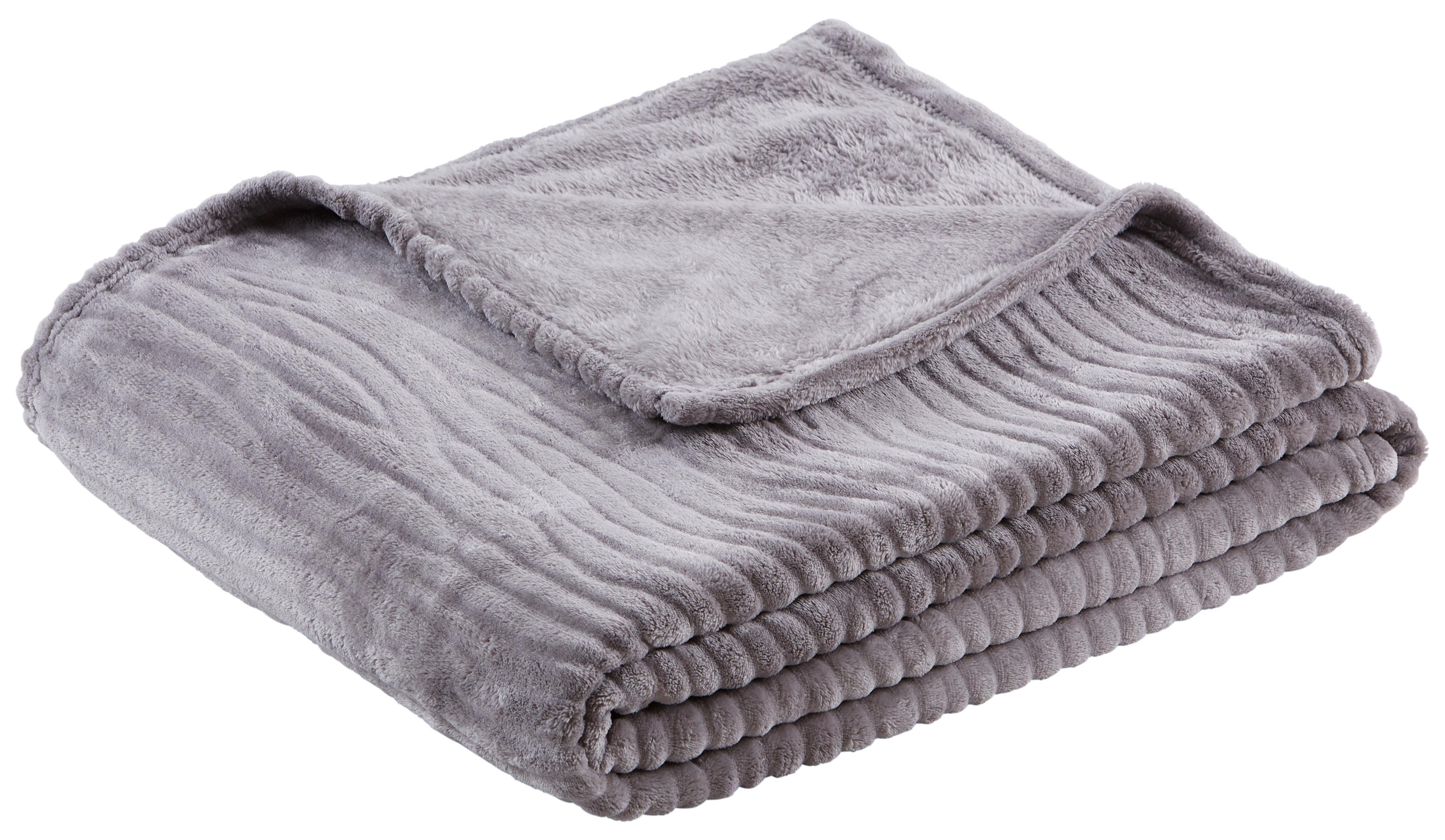 Kuscheldecke Milo Silber 180x220 cm