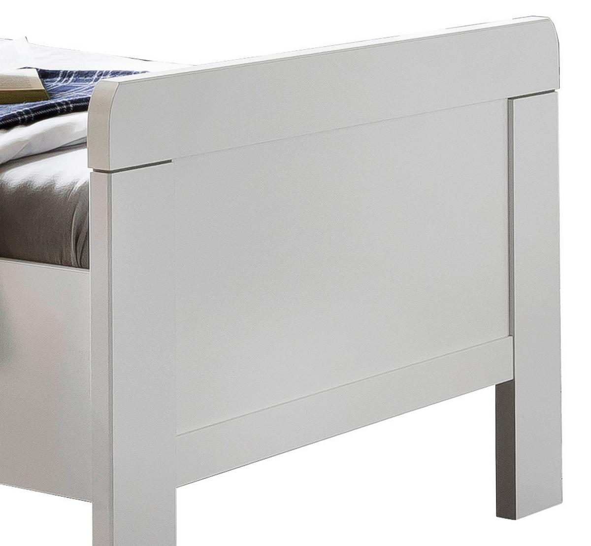Bett 90x200 Nadja, Weiß - Weiß, KONVENTIONELL, Holzwerkstoff (90/200cm) - MID.YOU