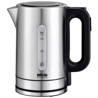 Wasserkocher Kl-T Schwarz Edelstahl 1,7 L 2200 W - Silberfarben/Schwarz, MODERN, Metall (14/24cm) - Silva Homeline