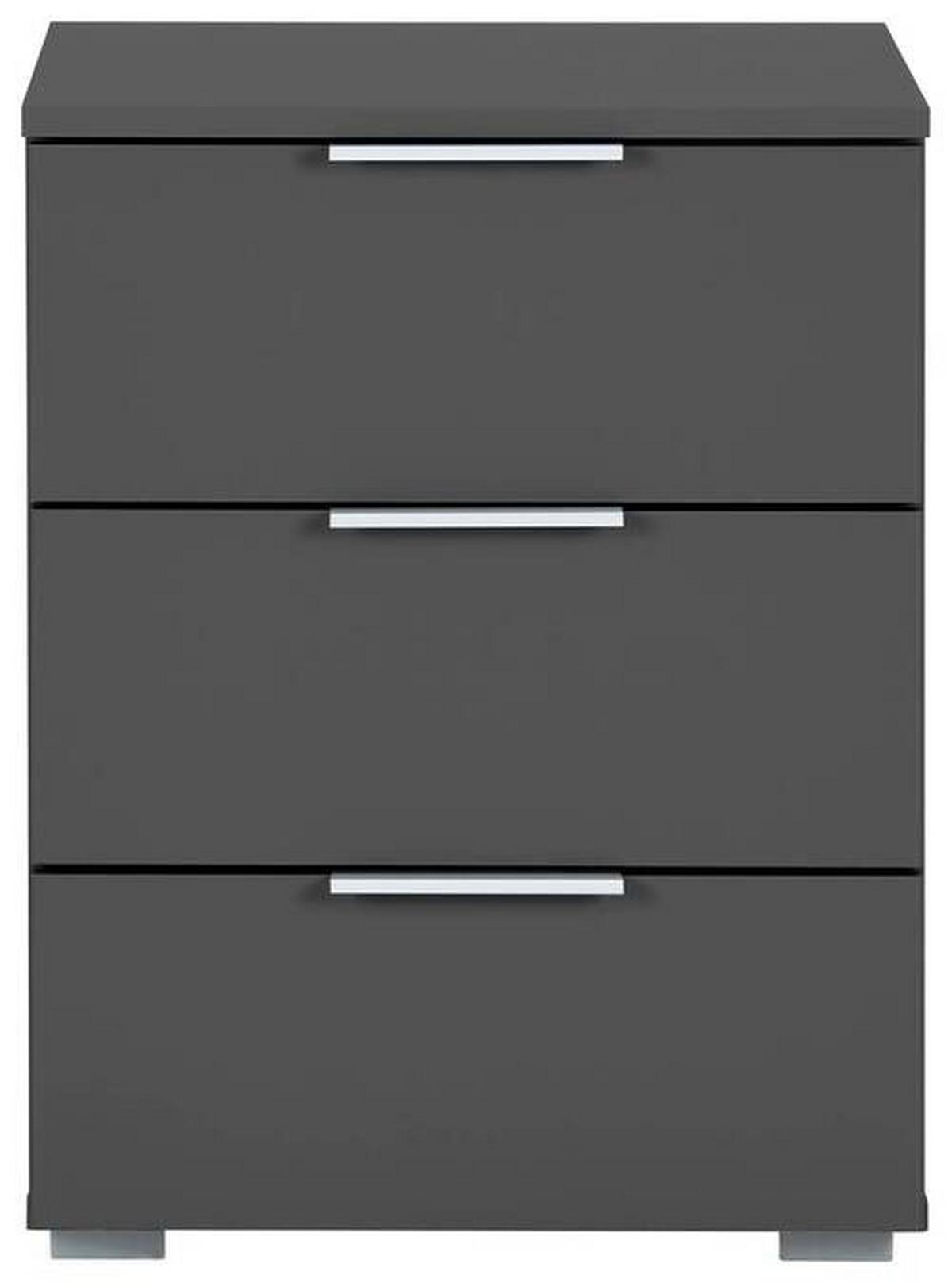 Nachtkästchen Grau H: 62 Cm Alabama - Alufarben/Grau, MODERN, Holzwerkstoff (47/62/42cm) - Rauch Möbel