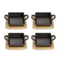 SADA PANVÍC 4-dielna - čierna, Basics, kov (18,5/12,6/3,6cm) - Echtwerk