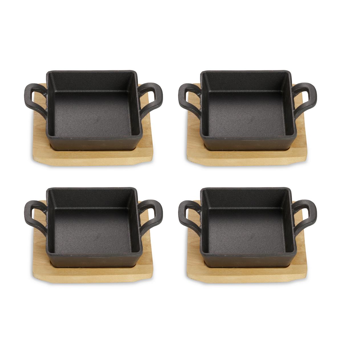 SADA PANVÍC 4-dielna - čierna, Basics, kov (18,5/12,6/3,6cm) - Echtwerk