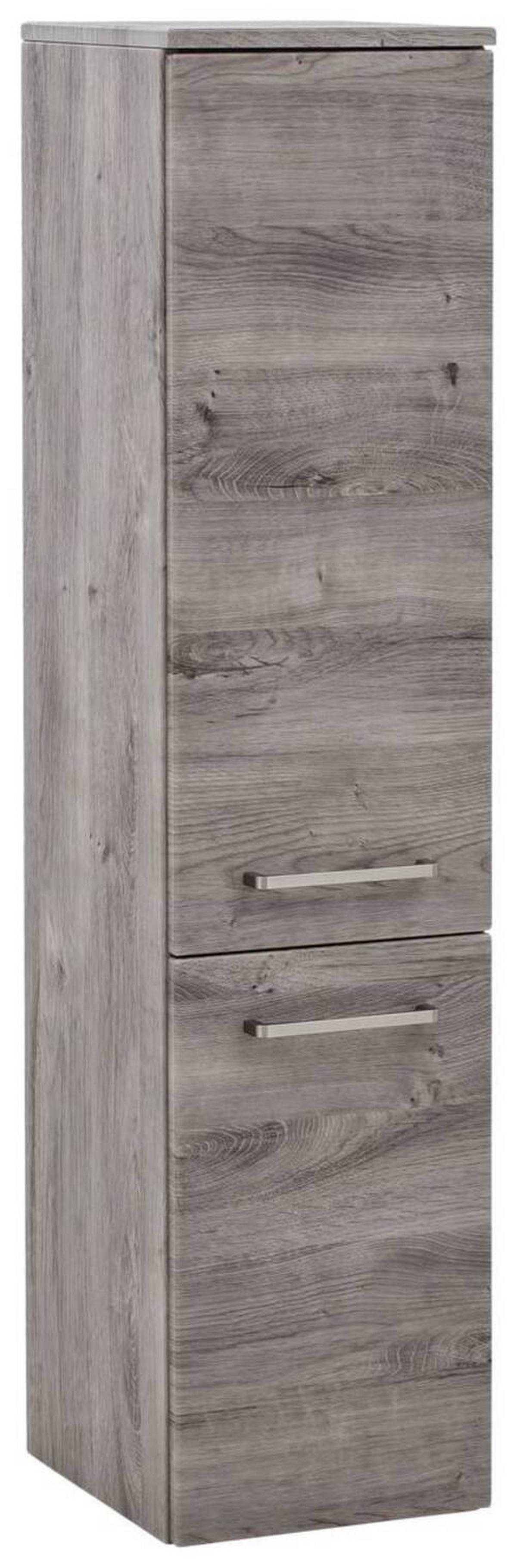 Midischrank Stockholm B: 30 Cm Grau/eiche Dekor - Eichefarben/Silberfarben, KONVENTIONELL, Holzwerkstoff (30cm) - Held