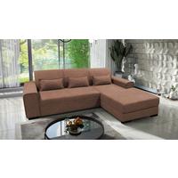 Ecksofa Classic Altrosa 270x175 Cm - Schwarz/Altrosa, Design, Textil (270/175cm) - MID.YOU