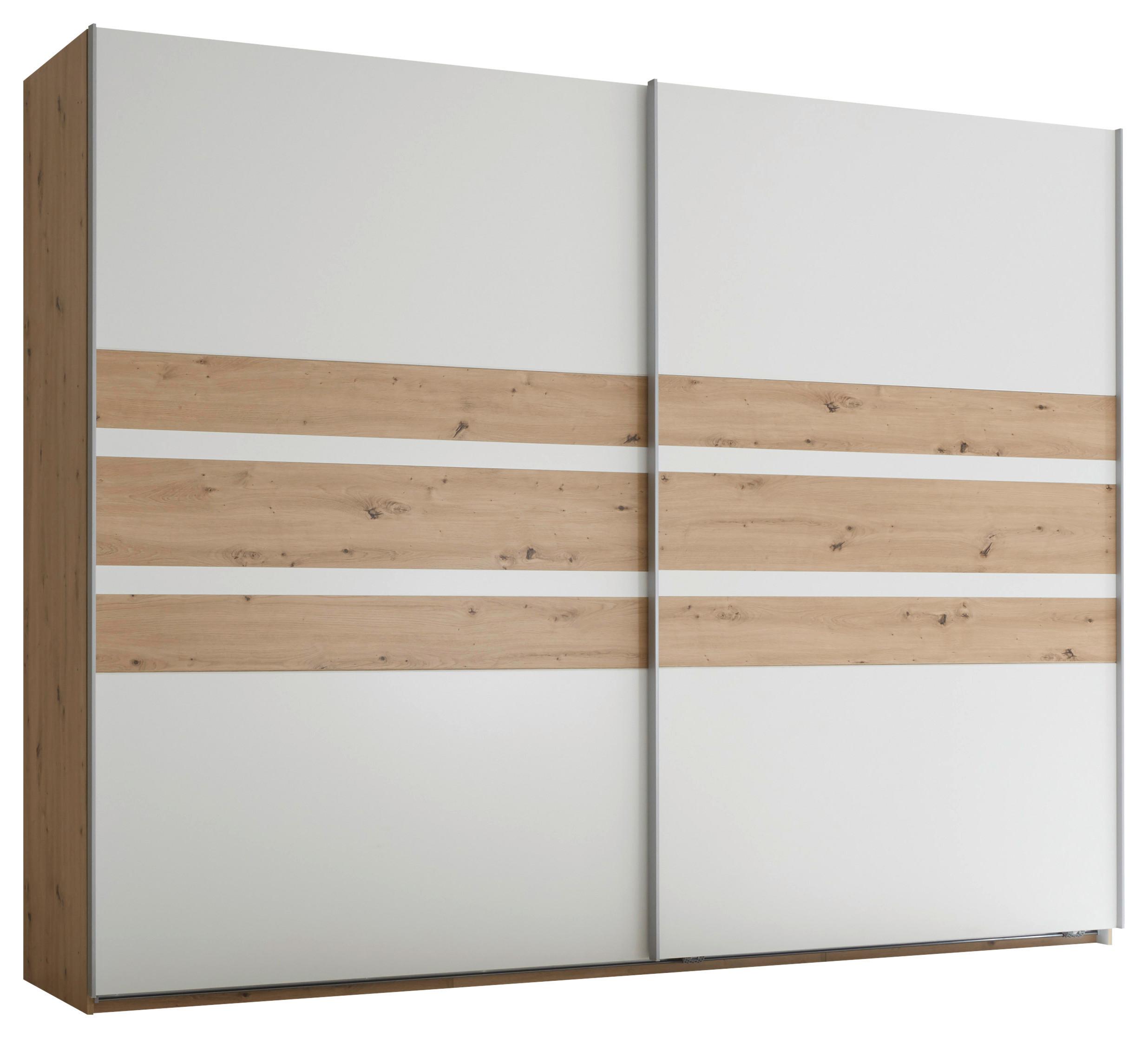 Tolóajtós Szekrény Catania 270/210 Cm - Artisan tölgy/fehér, Modern, faalapú anyag (270/210/60cm) - Livetastic