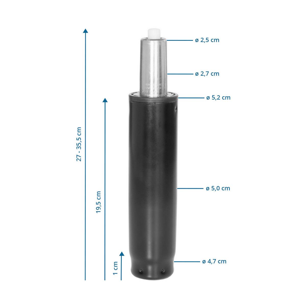 Zubehör Für Bürohocker Gf-M - Schwarz, Basics, Metall (5,2/27-35,5/5,2cm) - MID.YOU