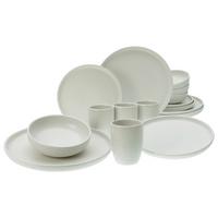 Kombinovaný servis 16 dielny pre 4 osoby - biela, Basics, keramika - Creatable