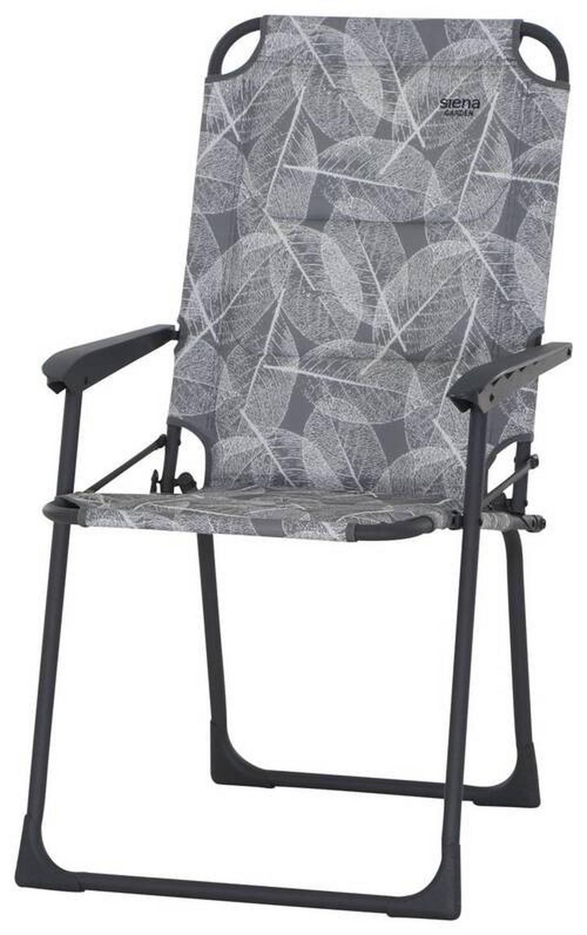 Campingsessel Klappbar Mit Armlehnen - Anthrazit/Grau, KONVENTIONELL, Textil/Metall (55/99/73cm) - Siena Garden