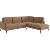 Ecksofa Bali - Dunkelgelb/Schwarz, Design, Textil (250/202cm) - Livetastic
