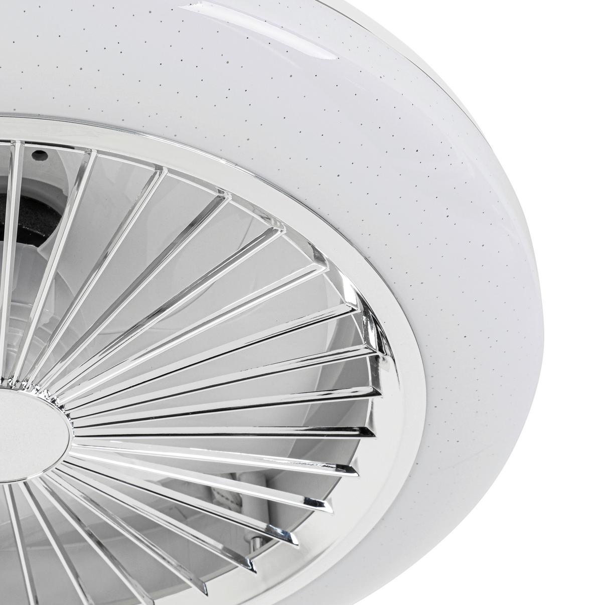 STROPNÍ VENTILÁTOR TUIO - bílá/barvy chromu, Moderní, plast (45/16cm) - Mömax