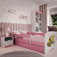 Kinder-/Juniorbett Babydreams Inkl. Matratze 80x160 - Pink/Birkefarben, MODERN, Holz/Holzwerkstoff (80/160cm) - MID.YOU