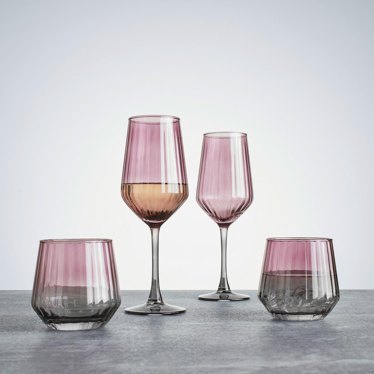 Pohár na víno 380 ml - lila/modrosivá, Modern, sklo (6,2/23,2cm) - Mömax