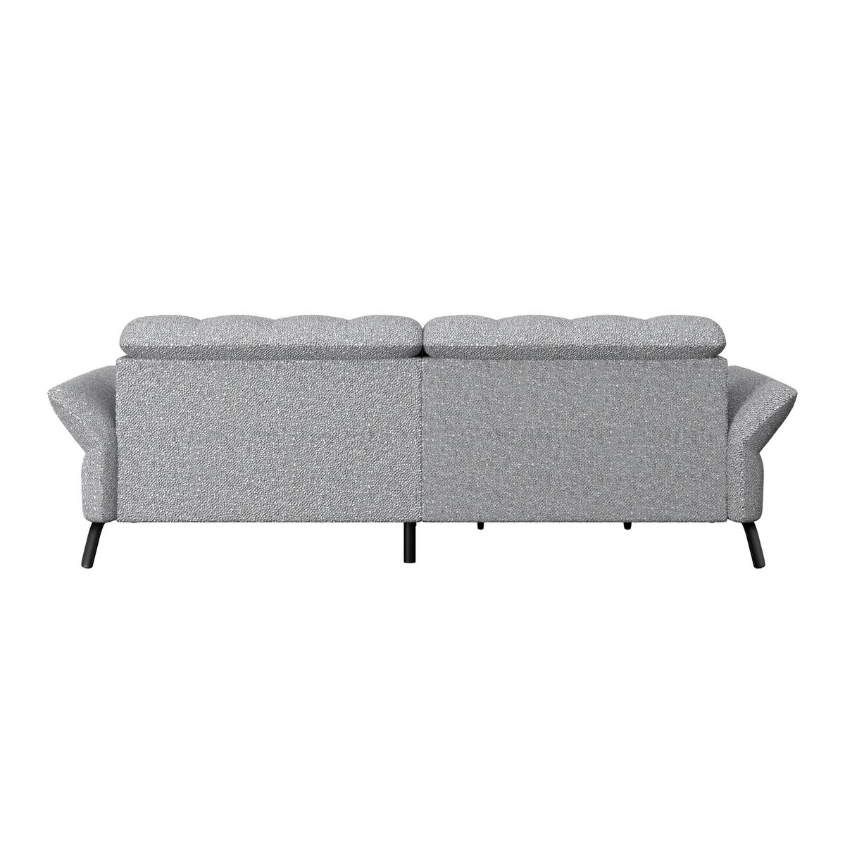 Ecksofa Coast Silberfarben, 244x173cm - Silberfarben/Schwarz, KONVENTIONELL, Holzwerkstoff/Textil (244/173cm)