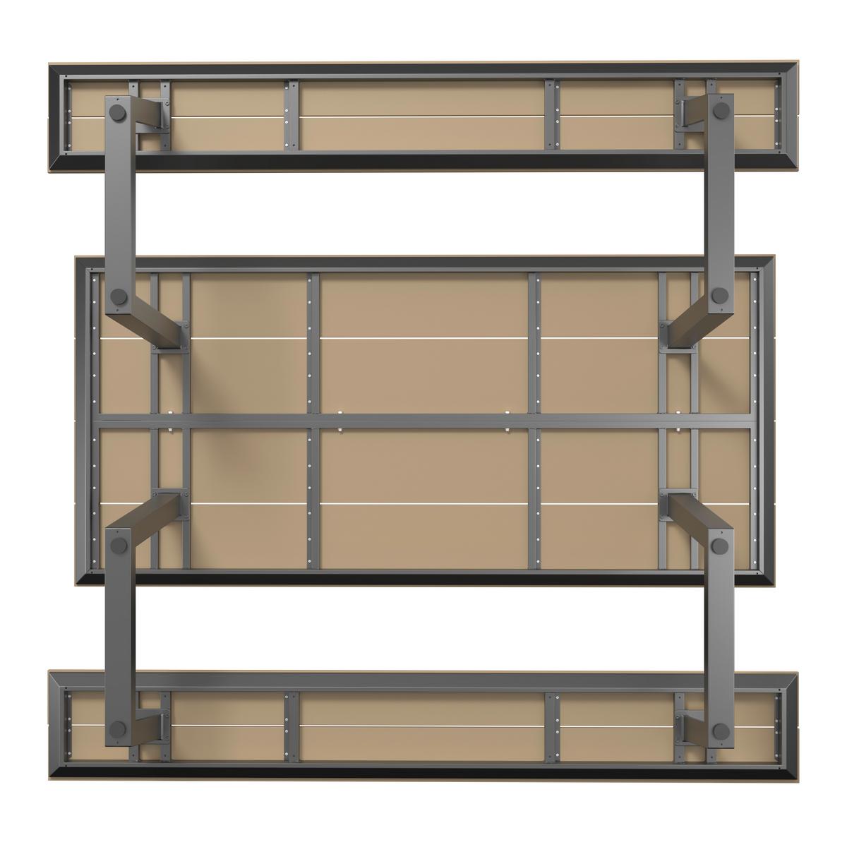 Gartenset Triest - Anthrazit/Beige, MODERN, Kunststoff/Metall (190/75/182cm) - Beldano