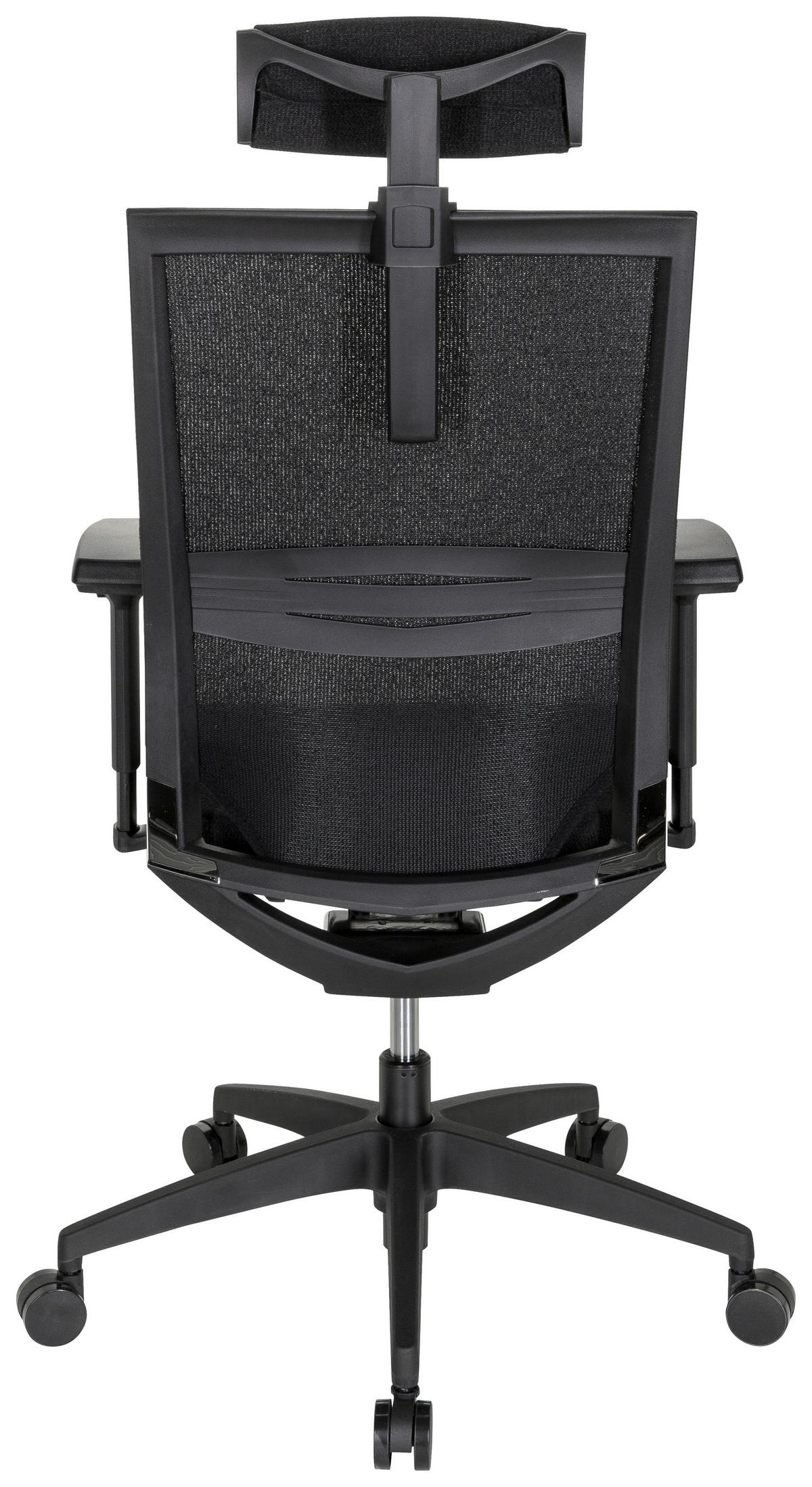 Drehstuhl Porto Max High I Schwarz - Schwarz, MODERN, Kunststoff/Textil (63/113/65cm) - MID.YOU