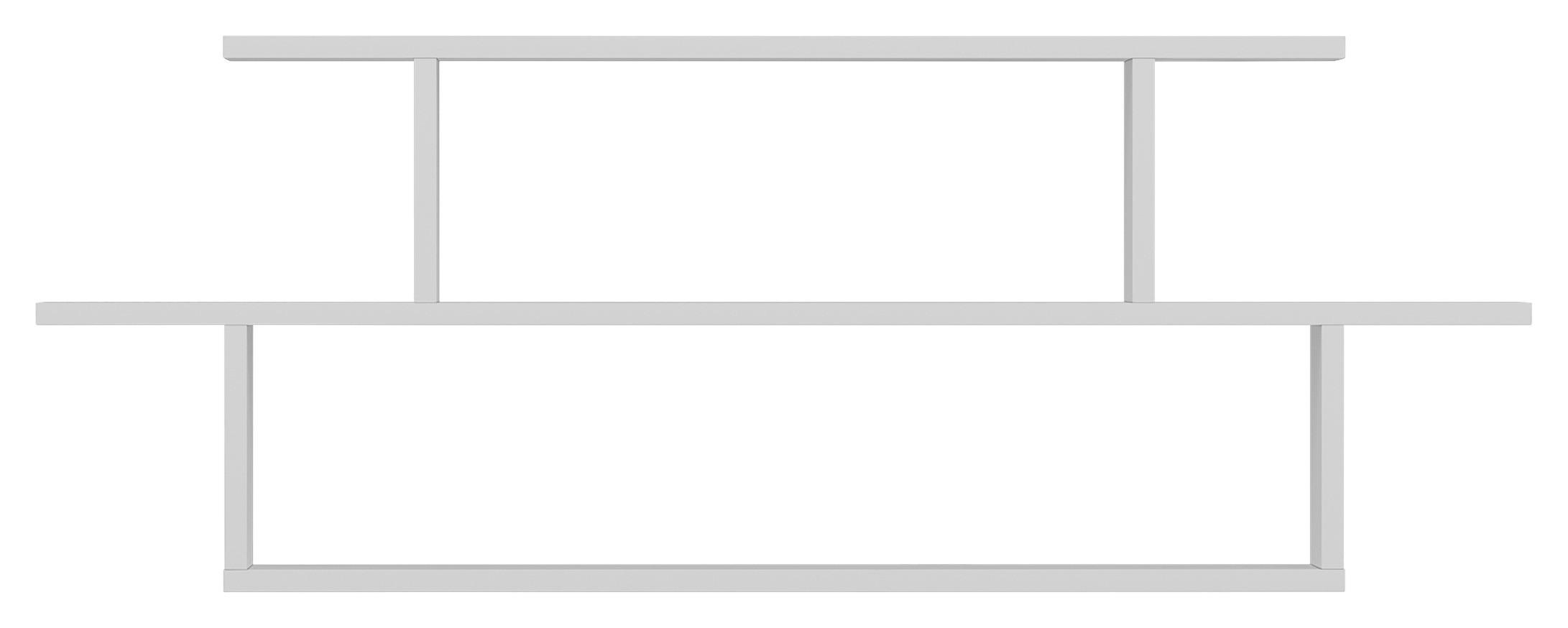 Wandregal Seneca - Weiß, Design, Holzwerkstoff (120/44,6/14,6cm) - MID.YOU