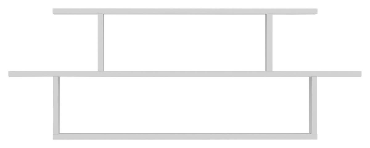 Wandregal Seneca - Weiß, Design, Holzwerkstoff (120/44,6/14,6cm) - MID.YOU