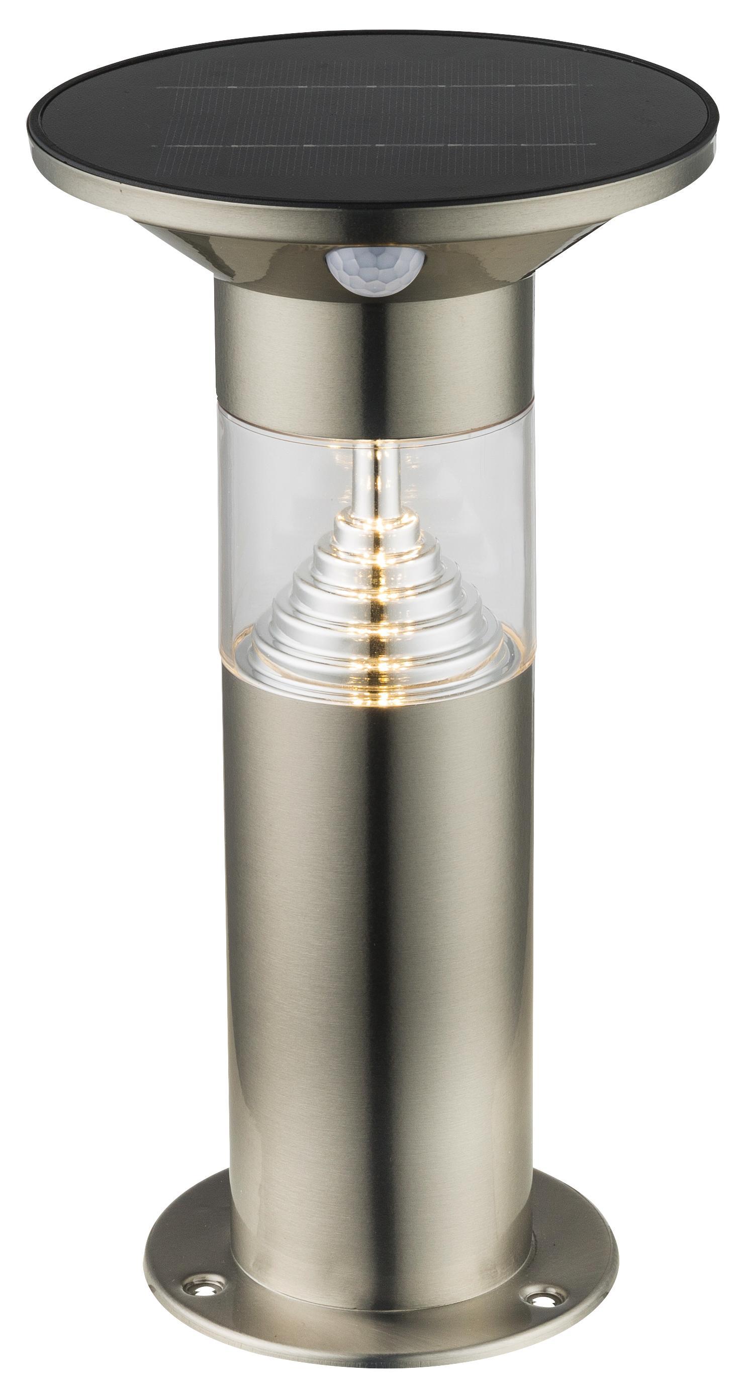 LED-solarleuchte Clea - Klar/Edelstahlfarben, MODERN, Kunststoff/Metall (16/46cm)