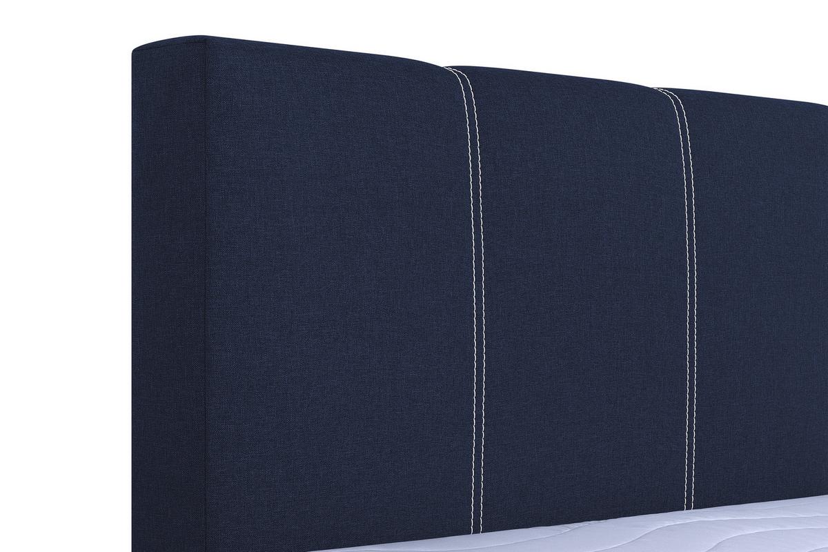 Boxspringbett Malta 200 200x200 Cobalt - Dunkelblau, MODERN, Holzwerkstoff/Textil (200/200cm)