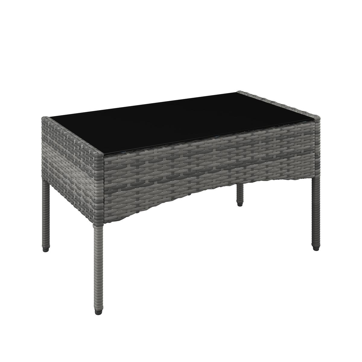 Loungegarnitur Cusco - Grau, MODERN, Kunststoff/Textil - Beldano