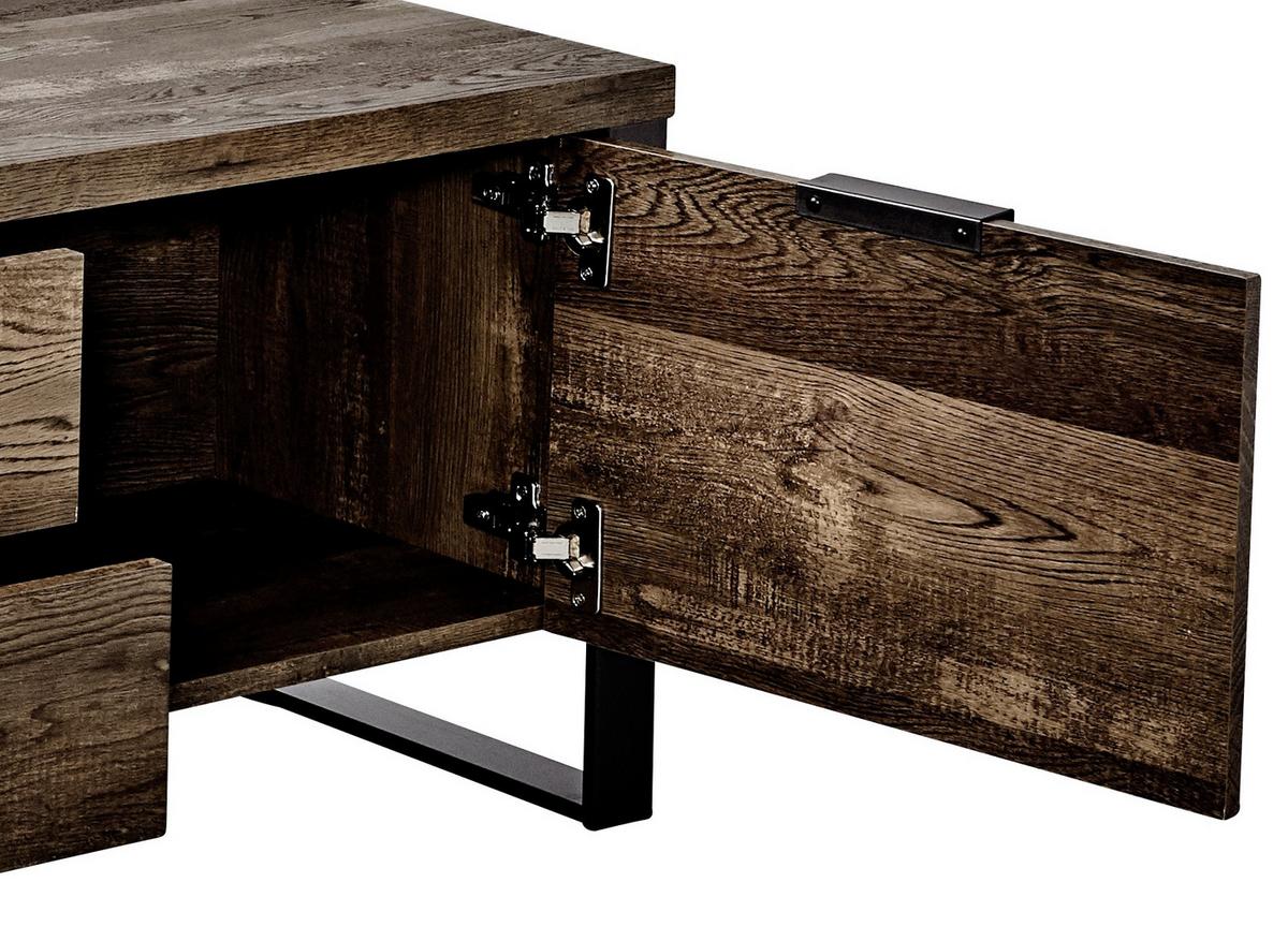 TV-Element Loop TV 150 B: 152,4 cm Vintage Eiche - Eichefarben/Schwarz, Design, Holzwerkstoff/Metall (152,4/45/39,5cm)