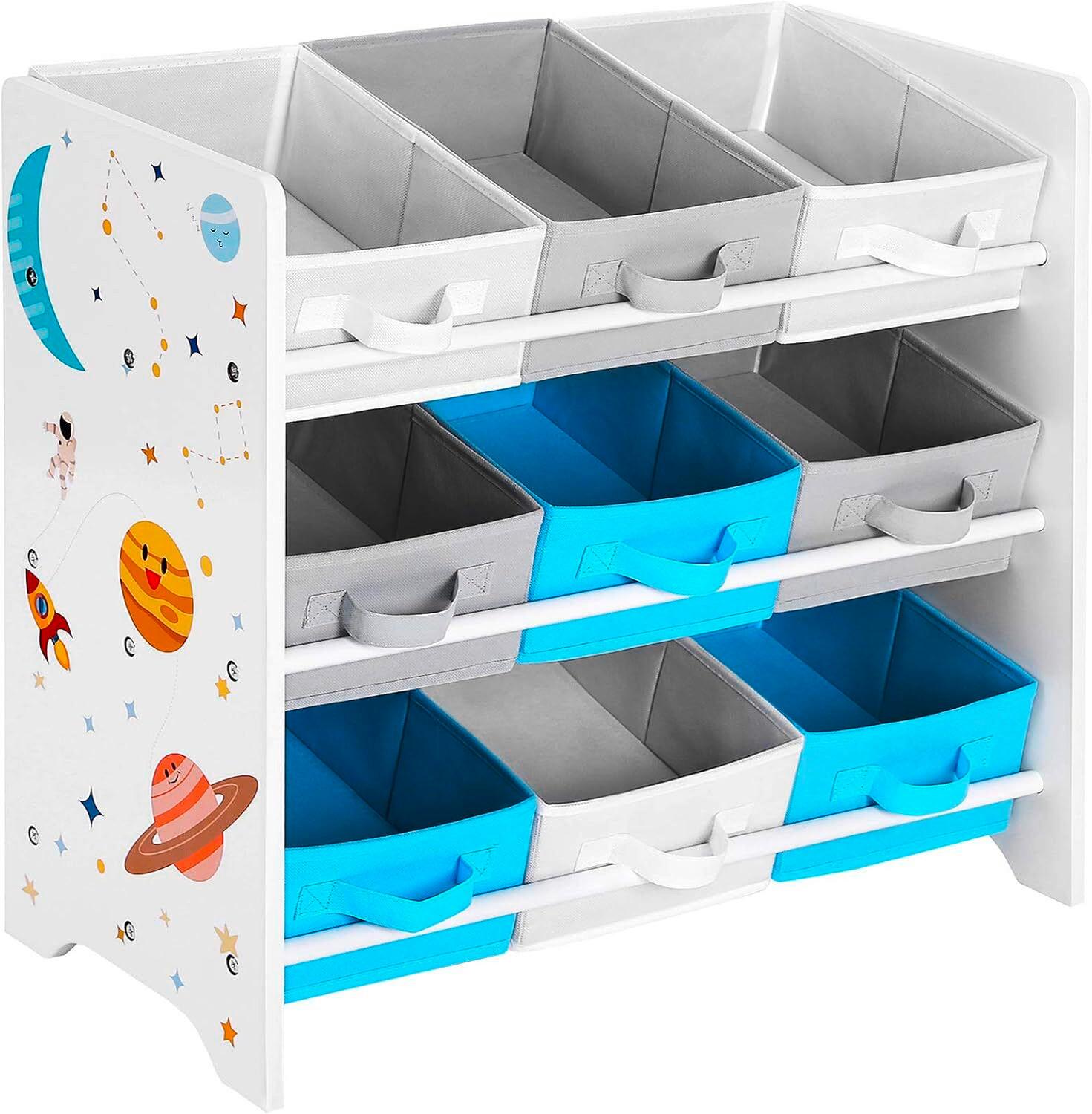 Kinderregal Weiß B: 62,50 cm - Weiß, Basics, Holzwerkstoff/Textil (62,5/60/29,5cm)