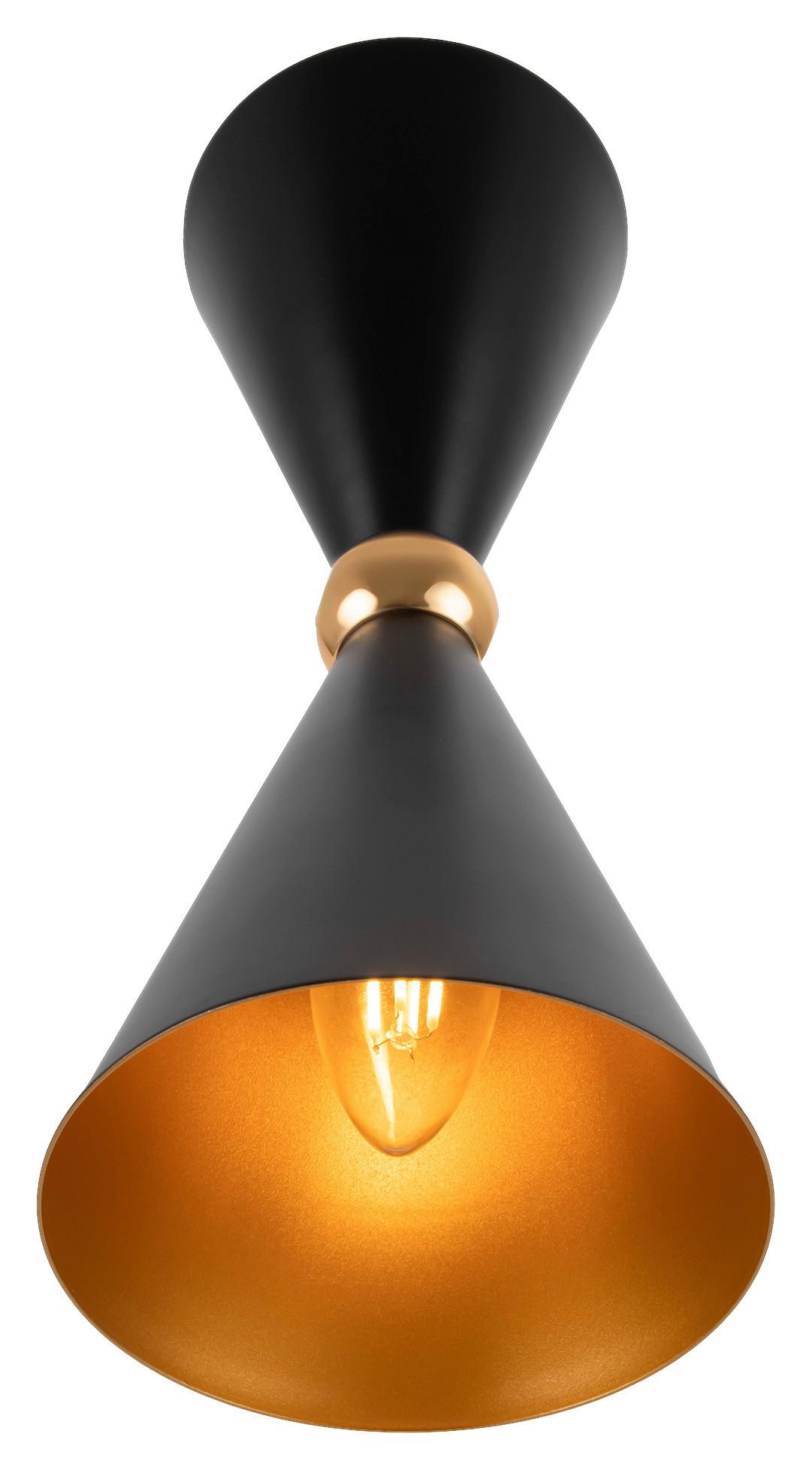 Wandleuchte Vesper - Goldfarben/Schwarz, Trend, Metall (18/32/32cm) - MAYTONI