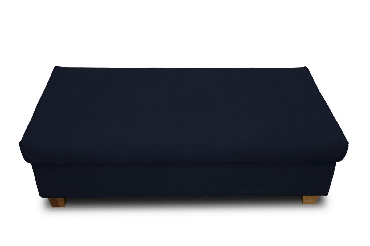Polsterhocker Franzi Blau H: 42 Cm Inkl. Stauraum - Blau, KONVENTIONELL, Textil (131/42/61cm) - MID.YOU