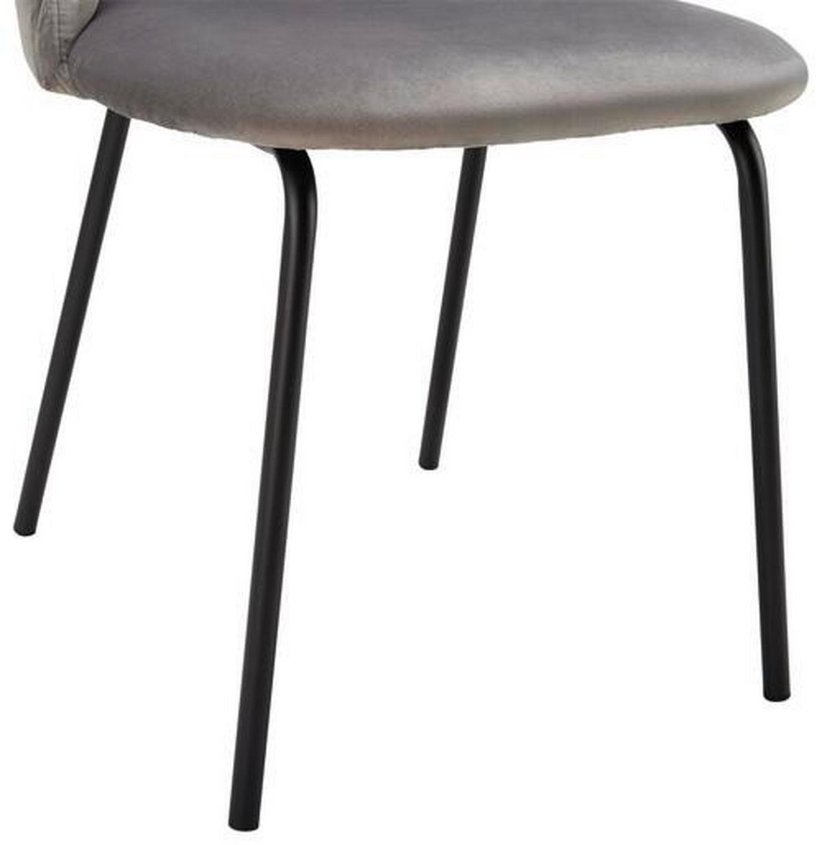 Židle Selina šedá - šedá/černá, Moderní, kov/dřevo (48,5/78/54cm) - Modern Living