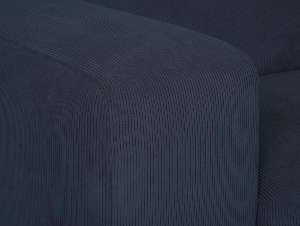 Ecksofa Hannah Blau 252x170 Cm - Blau/Schwarz, Design, Textil (252/170cm) - MID.YOU