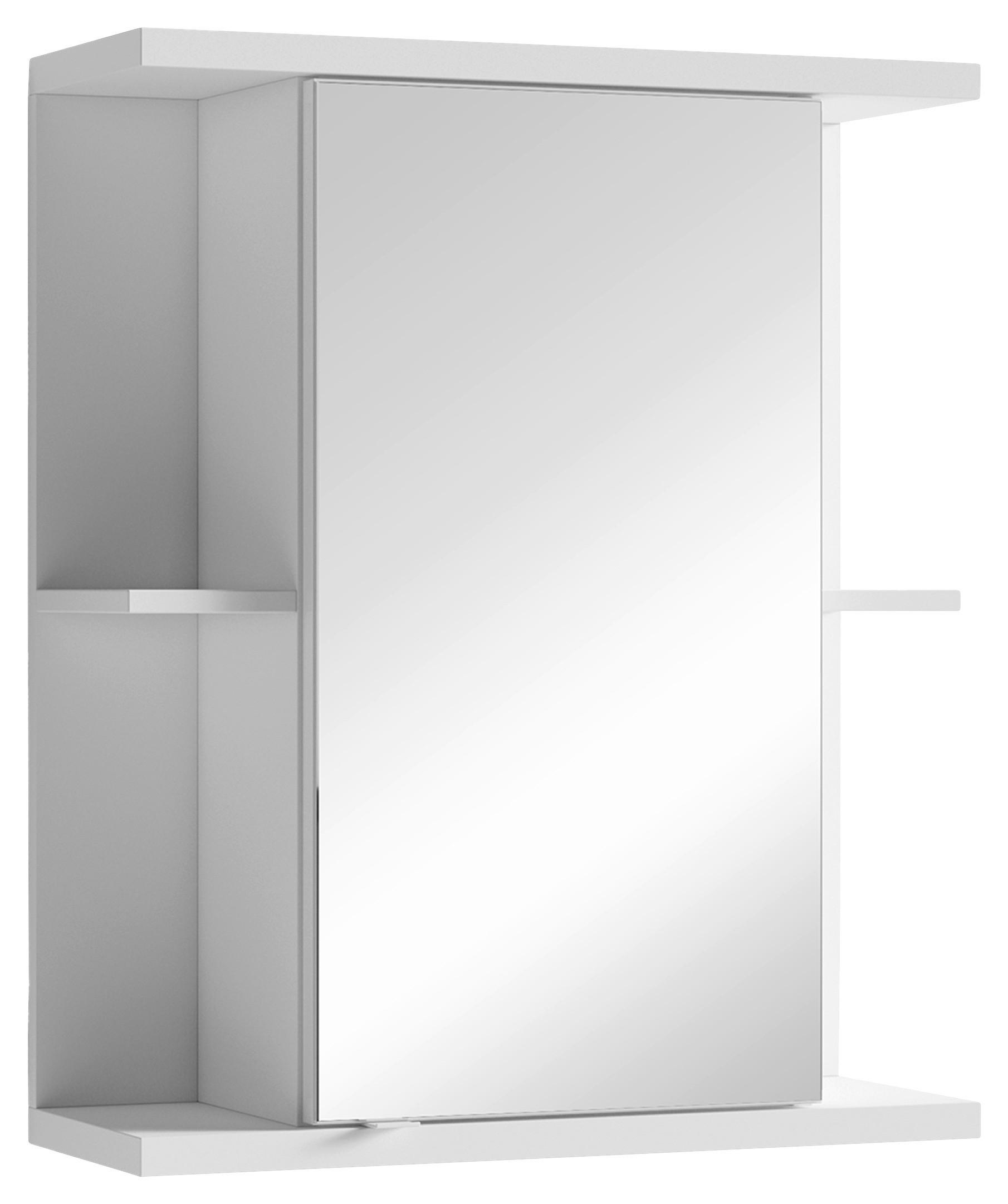 Spiegelschrank Nebraska 1-Türig BxHxT: 60x70x25 cm - Weiß, MODERN, Glas/Holzwerkstoff (60/70/25cm) - MID.YOU