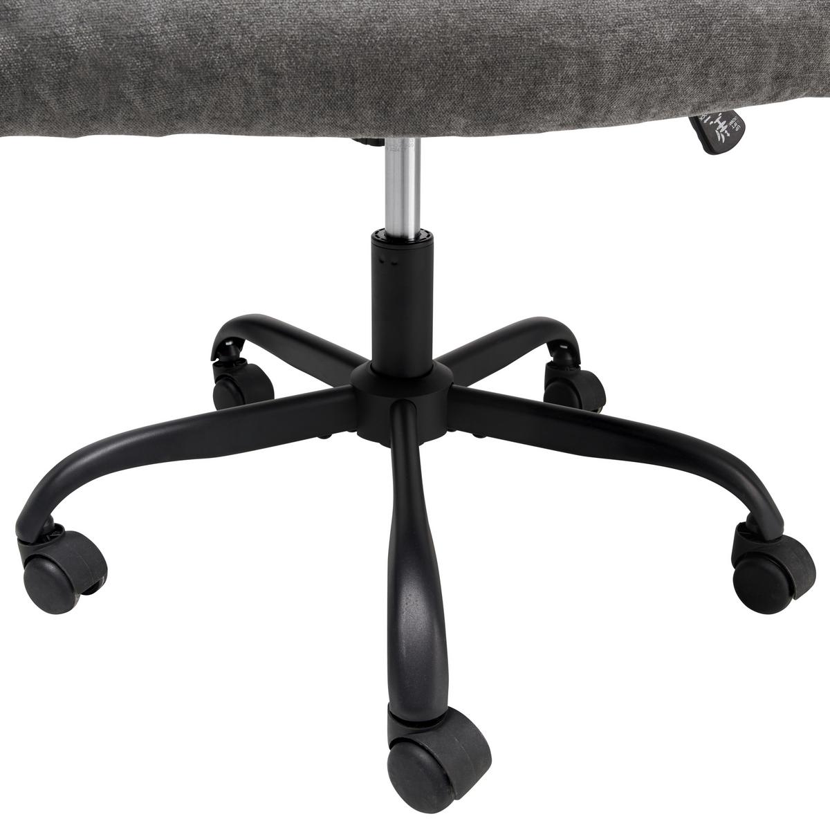 Drehstuhl Sab Diego - Schwarz/Grau, LIFESTYLE, Holz/Kunststoff (62/99-107/65cm) - MID.YOU