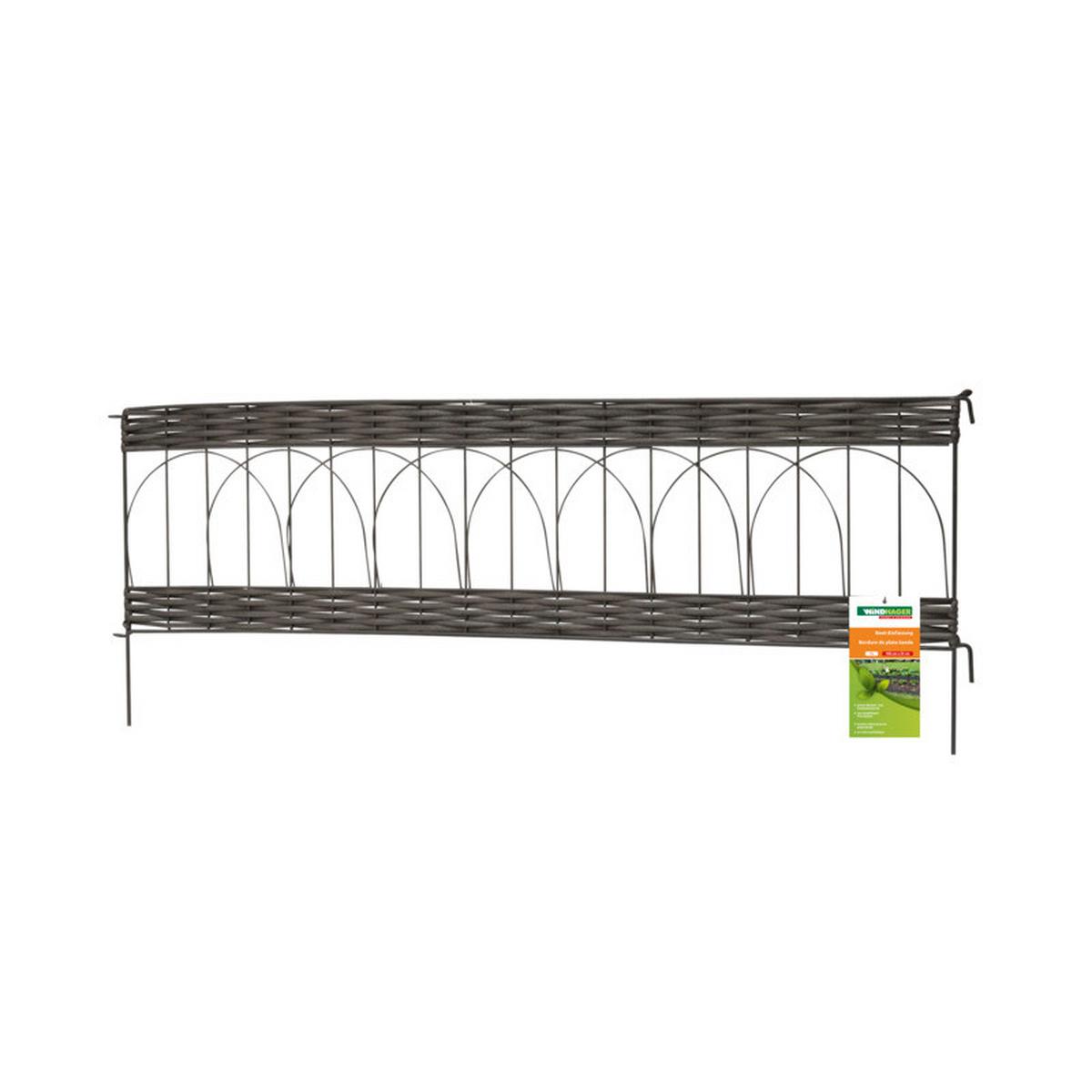 Beeteinfassung 25-35x100 cm Kunststoff Anthrazit Wetterb. - Anthrazit, Basics, Kunststoff (25/35/100cm)