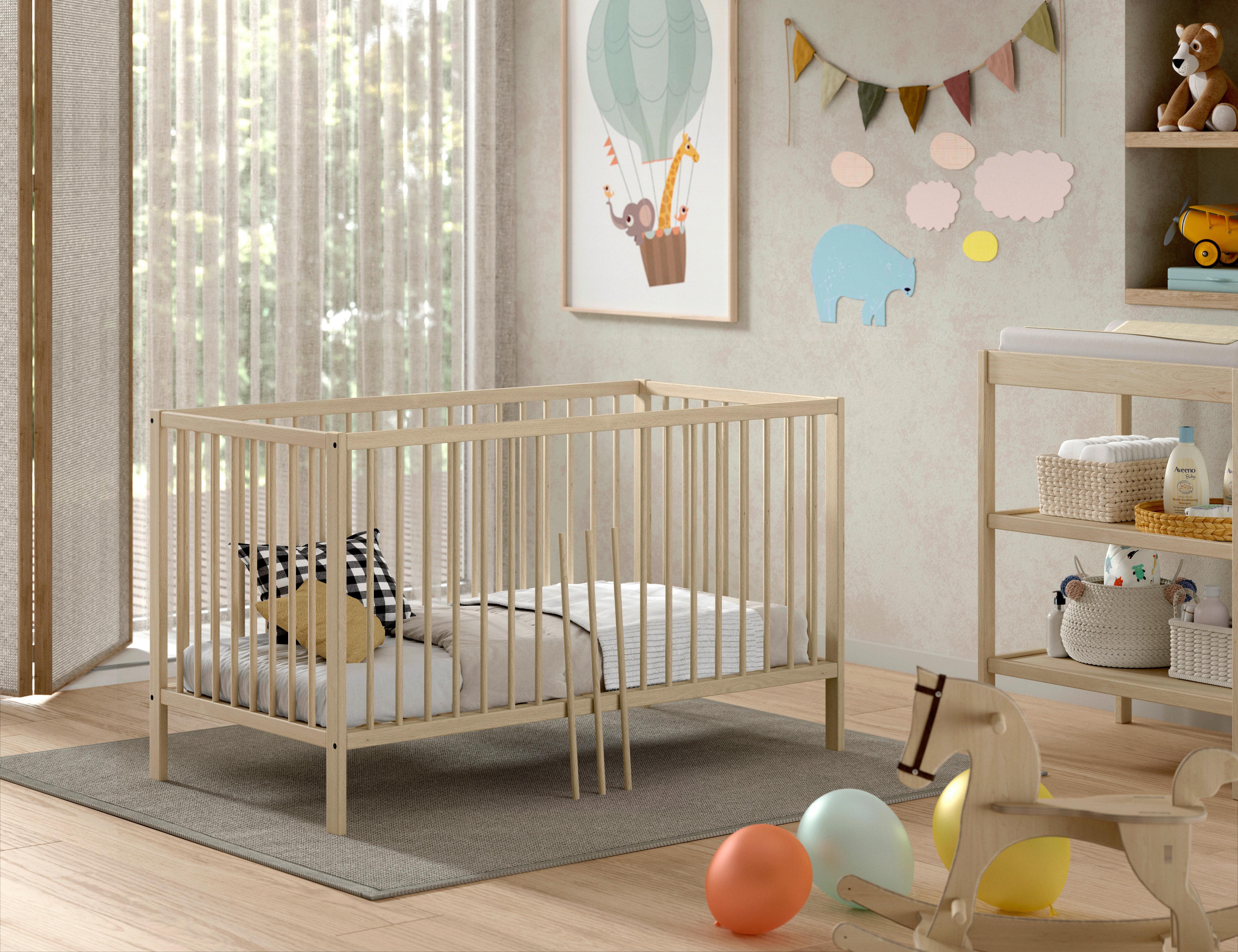 Kinder-/Juniorbett Dino - Buchefarben/Naturfarben, MODERN, Holz (70/140cm) - MID.YOU