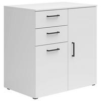 Kommode 80 cm Multi Weiß - Anthrazit/Weiß, MODERN, Holzwerkstoff (80/83/52cm)