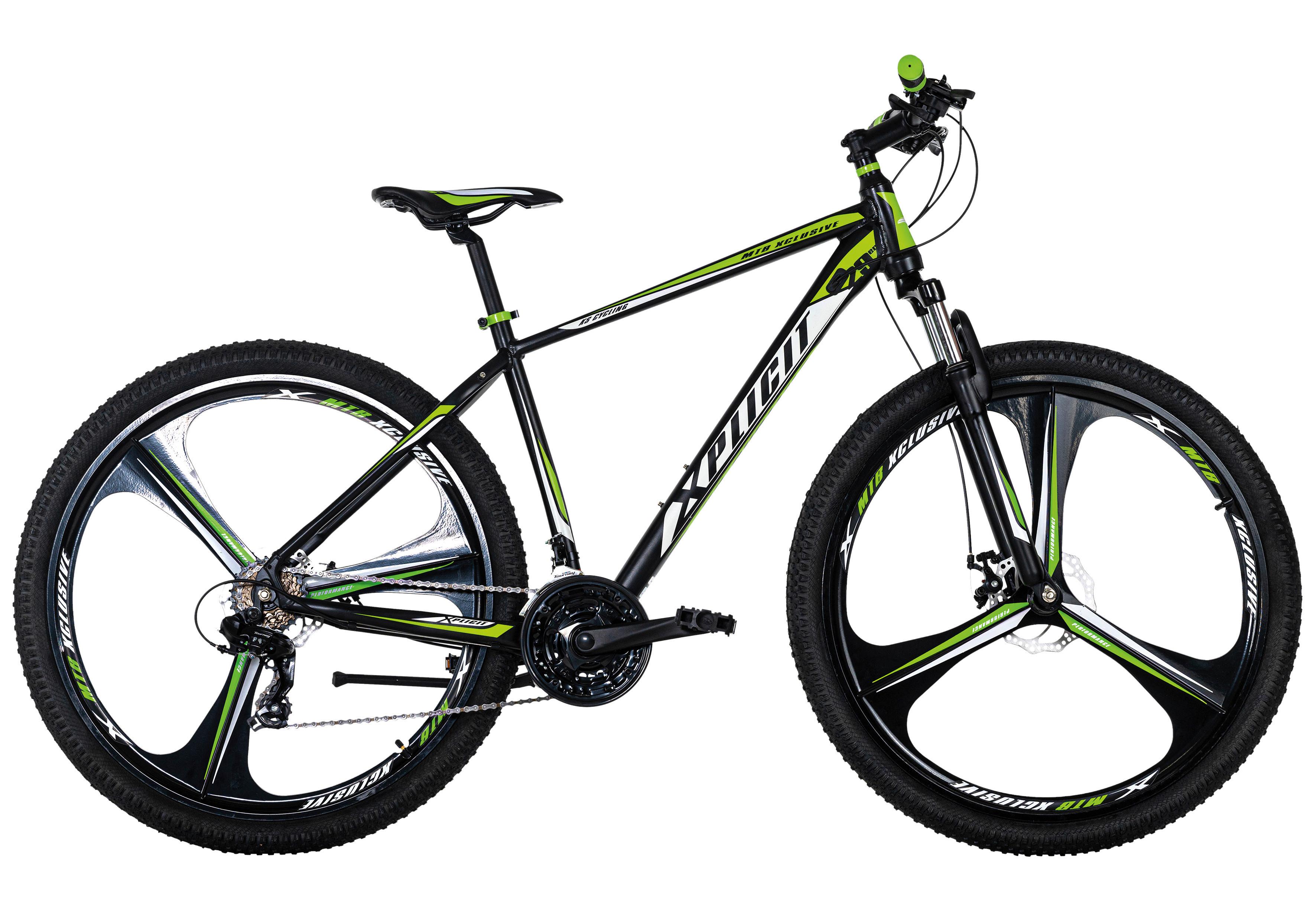 Mountainbike Hardtail 29 Zoll Xplicit 21 Gänge - Schwarz/Grün, Basics, Metall (139/76/21cm) - KS Cycling