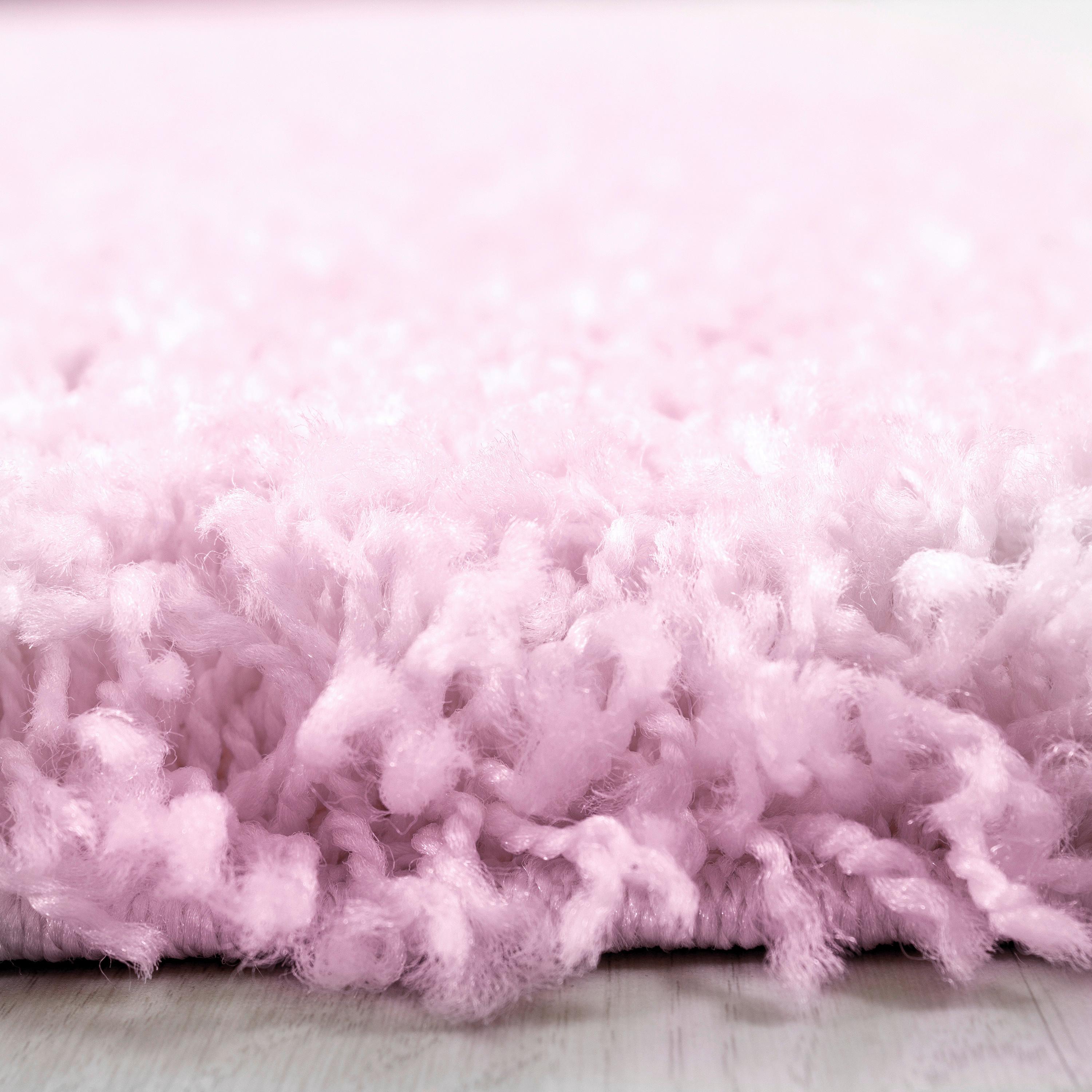 Hochflor Teppich Pink Life Rund Ø 160 cm - Pink, Trend, Textil (160cm)