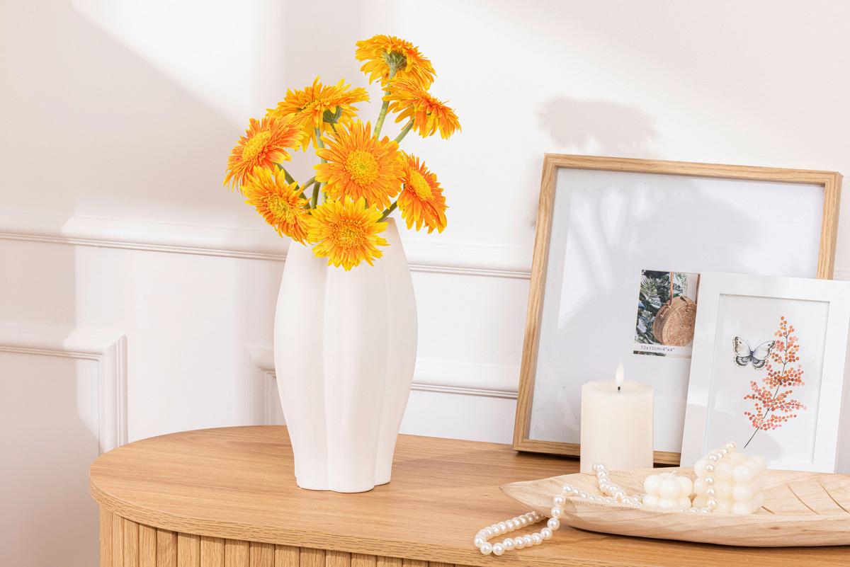 Dekovase Maria - Weiß, KONVENTIONELL, Keramik (15/27,5cm) - Luca Bessoni