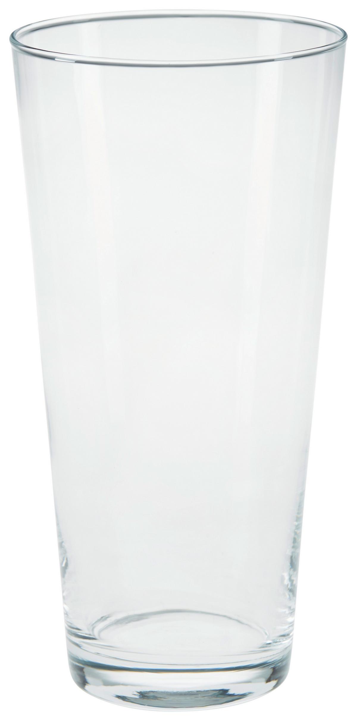 Vase Jolie Zylindrisch, Konisch, Konvex Glas H: 30 cm - Klar, Basics, Glas (15/30cm) - Luca Bessoni
