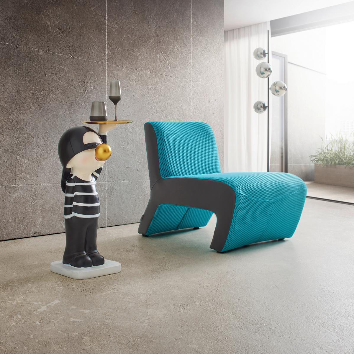 Príručný stolík BUBBLE BOY - viacfarebná/mosadzná, Modern, kov/plast (42/74/34cm) - Kare-Design