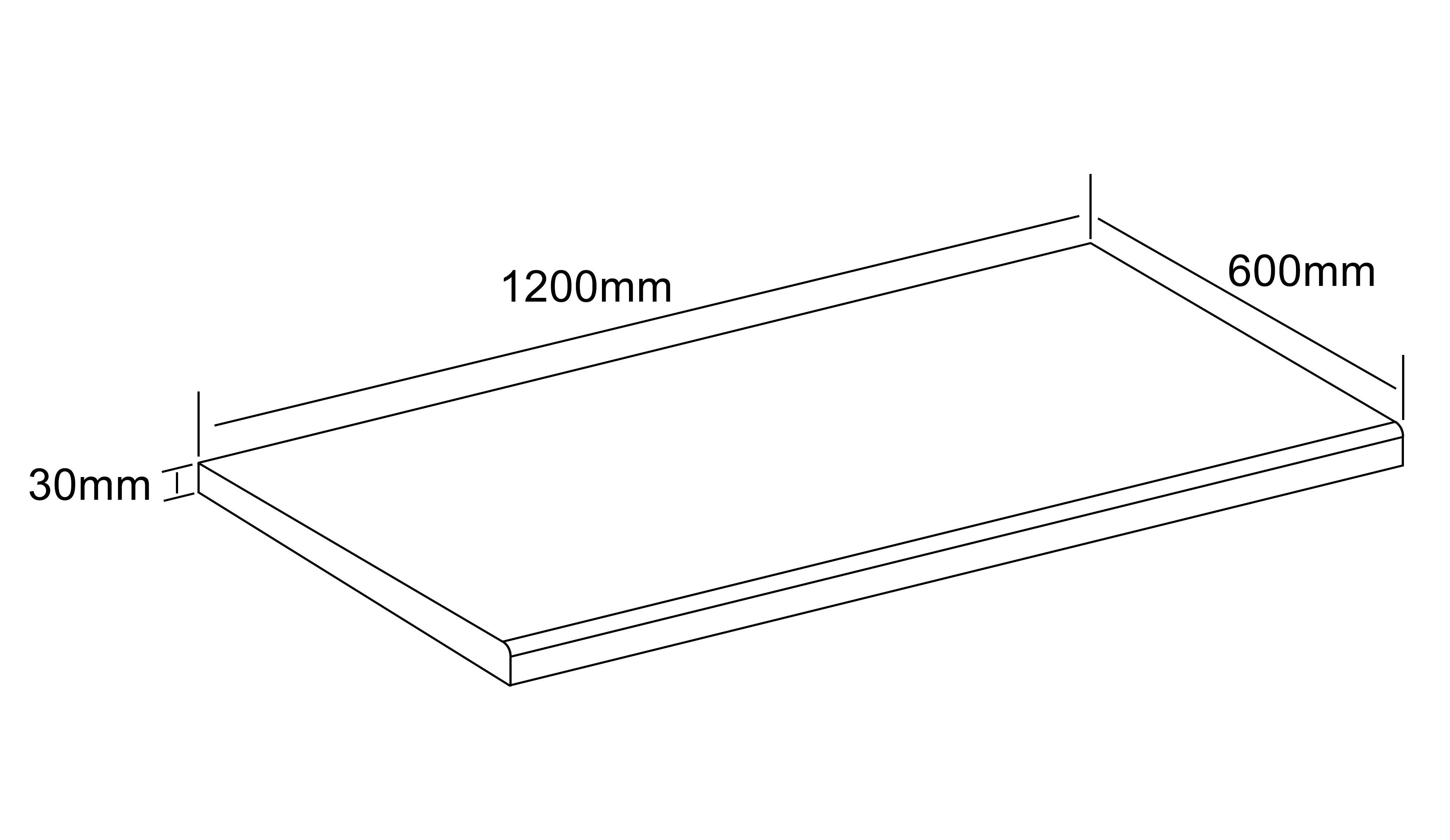 Arbeitsplatte Fasola - Honigeiche, Trend, Holzwerkstoff (120/3/60cm) - MID.YOU