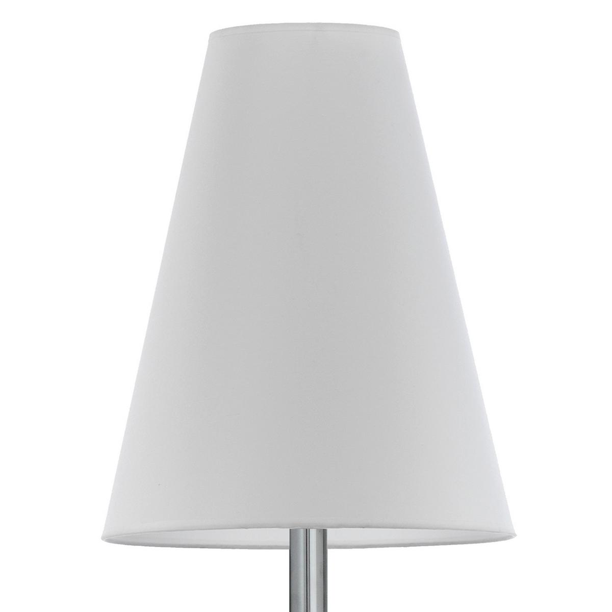 Tischleuchte 4917/Lgb - Chromfarben/Weiß, Design, Textil/Metall (20/54cm)