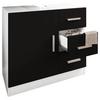 Waschbeckenunterschrank Zalo XL B: 63 cm Schwarz/Weiß - Schwarz/Weiß, MODERN, Holzwerkstoff (63/55,8/30cm) - MID.YOU