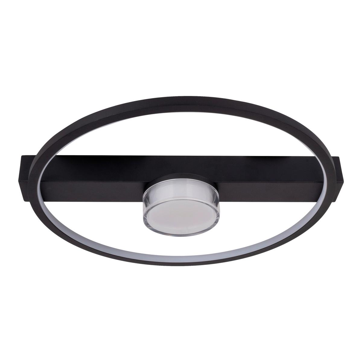 LED-Deckenleuchte 1403622 Cimo - Schwarz/Weiß, KONVENTIONELL, Kunststoff/Metall (40/38.5/8cm) - Näve