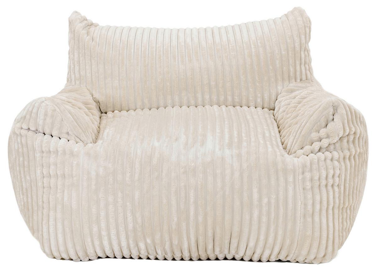 Sitzsack Nubo Cord beige, Indoor, B: 104cm - Beige, Basics, Textil (104/75/95cm)