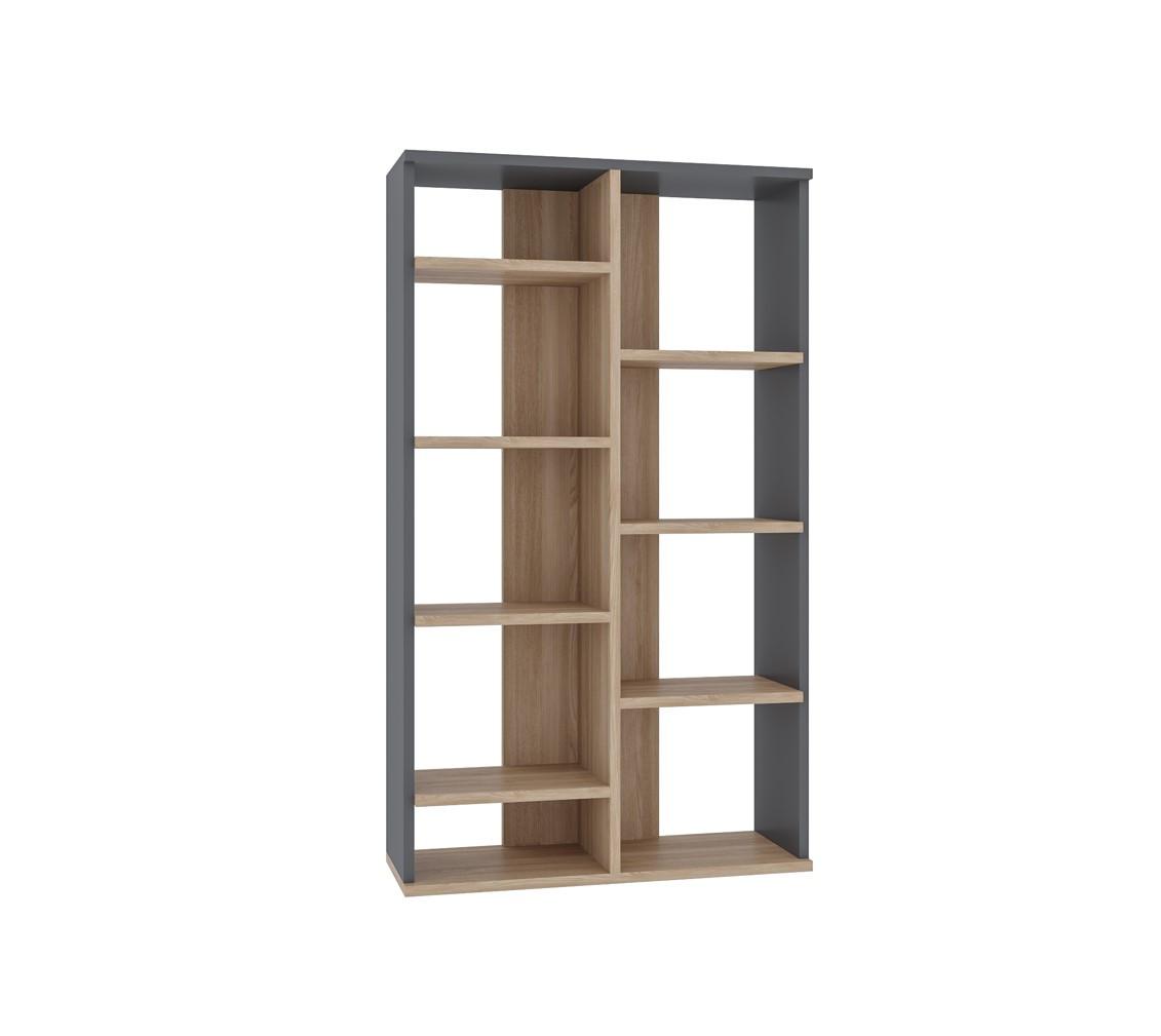 Regal Keota 72 cm Eiche Dekor, Anthrazit - Eichefarben/Anthrazit, Design, Holzwerkstoff (72/123,6/25cm) - MID.YOU
